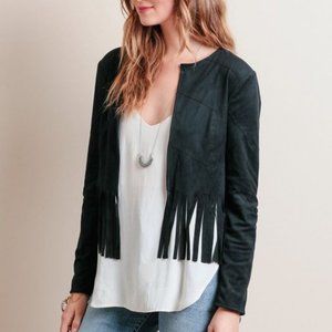 Cropped Fringe Jacket
